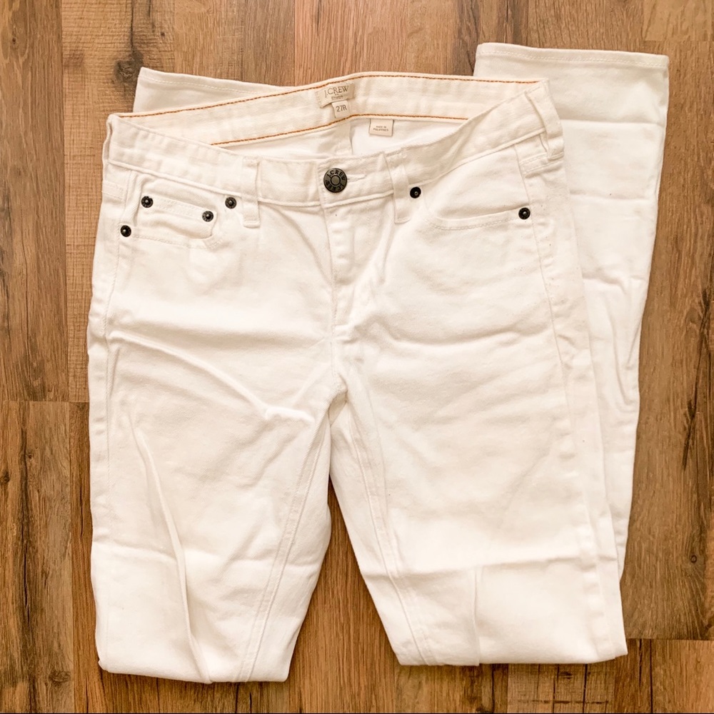 JCrew white matchstick jeans